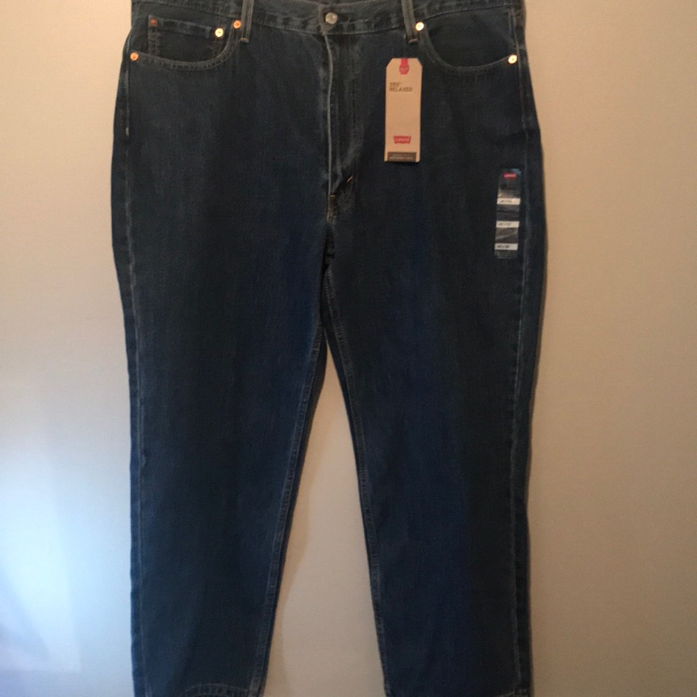 Mens Levi Strauss 550 Relaxed Fit Dark Wash NWT Jeans 42x 29